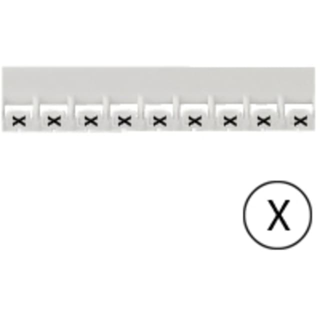 LEGRAND - Repère Mémocab - lettre X noir sur fond blanc - 2 LEGRAND - Repère Mémocab - lettre X noir sur fond blanc - 2