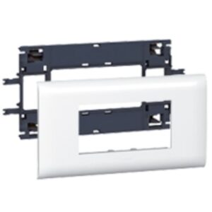 Support de modules 4 postes avec couvercle 85 mm blanc