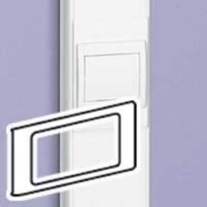 Support appareillage 2 postes pour goulotte DLP blanc