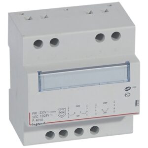 LEGRAND - Transfo sec. 12/24V - 40VA 5 modules - 413097