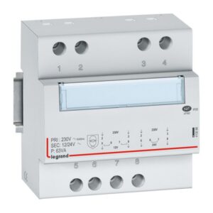 LEGRAND - Transfo sec. 12/24V - 63VA 5 modules - 413098