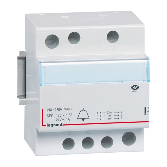 LEGRAND - Transfo sonneries 24/12V - 24-18VA - 413093 LEGRAND - Transfo sonneries 24/12V - 24-18VA - 413093