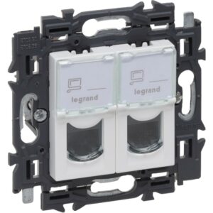 LEGRAND - Valena Next double RJ45 UTP cat6 blanc mat - 741986