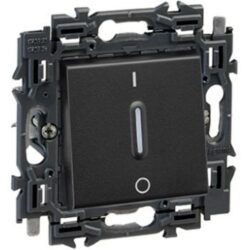 LEGRAND - Valena Next inter bipolaire 16AX appareil complet noir à griffes - 741743