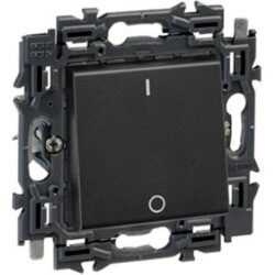 LEGRAND - Valena Next inter bipolaire à voyant 16AX appareil complet noir à griffes - 741744