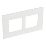 LEGRAND - Valena Next plaque 2 postes vert entraxe 57mm blanc - 741108