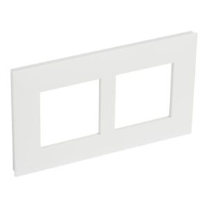 LEGRAND - Valena Next plaque 2 postes vert entraxe 57mm blanc - 741108