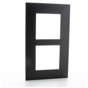 LEGRAND - Valena Next plaque 2 postes vert entraxe 57mm noir - 741158