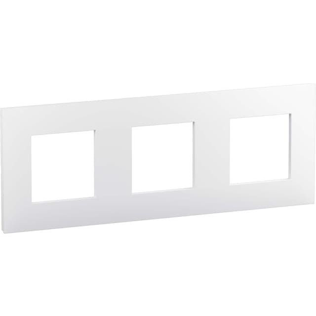 LEGRAND Valena Next plaque 3 postes blanc brillant Plaque de finition blanche brillante 3 postes rectangulaire pour interrupteurs