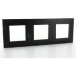 LEGRAND - Valena Next plaque 3 postes hor/vert entraxe 71mm noir - 741153
