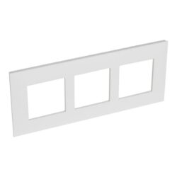 LEGRAND - Valena Next plaque 3 postes vert entraxe 57mm blanc - 741109