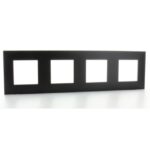 LEGRAND - Valena Next plaque 4 postes hor/vert entraxe 71mm noir - 741154
