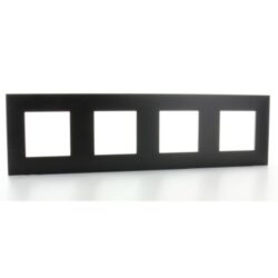 LEGRAND - Valena Next plaque 4 postes hor/vert entraxe 71mm noir - 741154