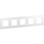 LEGRAND - Valena Next plaque 5 postes 71mm blanc brillant - 741105L