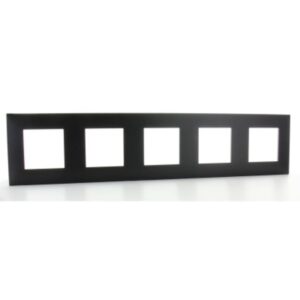 LEGRAND - Valena Next plaque 5 postes hor/vert entraxe 71mm noir - 741155
