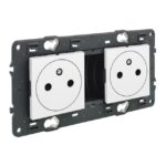 LEGRAND - Valena Next prise 2x2P+T précâblée affleurante appareil complet blanc à vis - 741532