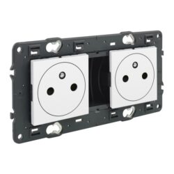 LEGRAND - Valena Next prise 2x2P+T précâblée affleurante appareil complet blanc à vis - 741532