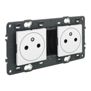 LEGRAND - Valena Next prise 2x2P+T précâblée affleurante appareil complet blanc à vis - 741532