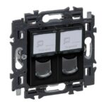LEGRAND - Valena Next prise 2xRJ45 cat6 UTP appareil complet noir à griffes - 741771