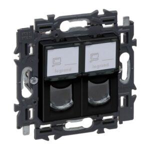 LEGRAND - Valena Next prise 2xRJ45 cat6 UTP appareil complet noir à griffes - 741771