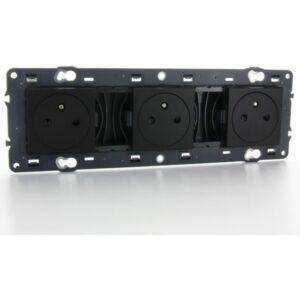 LEGRAND - Valena Next prise 3x2P+T précâblée aff appareil complet noir à vis - 741733