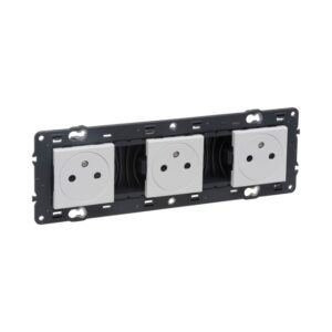 LEGRAND - Valena Next prise 3x2P+T précâblée affleurante appareil complet blanc à vis - 741533