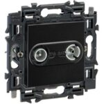 LEGRAND - Valena Next prise TV/FM réseau câblé appareil complet noir à griffes - 741772