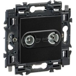LEGRAND - Valena Next prise TV/FM réseau câblé appareil complet noir à griffes - 741772