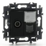 LEGRAND - Valena boite de contact combiné TV + RJ45 UTP cat6 noir - 741776