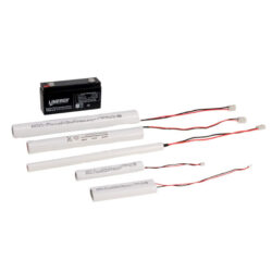 Détails visibles de Batterie Ni-Cd 6V 0,7Ah taille 1/2A Commander LB012 pour Batteries pour éclairage de secours