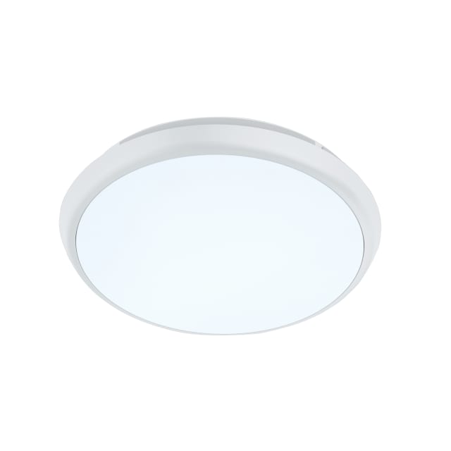 LINERGY MOON Plafonnier LED étanche Plafonnier LED rond blanc étanche IP54 18W diffuseur opalin