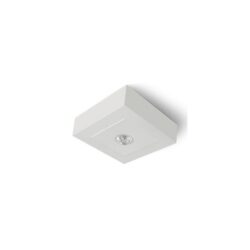 Bloc de secours LED blanc carré 4,8W 360lm autonomie 3h montage plafond