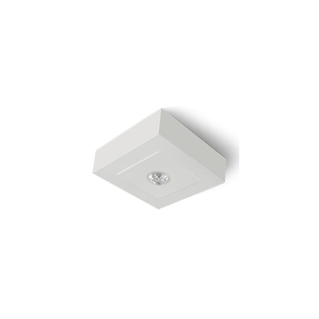 LINERGY Bloc de secours LED 4,8W Bloc de secours LED blanc carré 4,8W 360lm autonomie 3h montage plafond