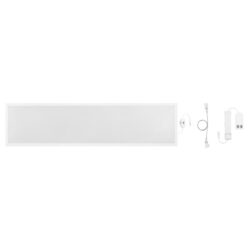 Dalle LED encastrable 295x1195 32W UGR19, finition Blanc RAL9016