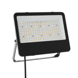 Projecteur LED asymétrique noir 100W 3CCT IP65 avec support orientable