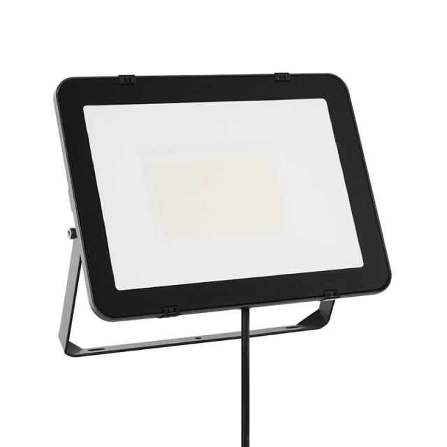 LIT by Cardi Projecteur LED extérieur Projecteur LED noir sur support métallique, format rectangulaire, usage extérieur IP65, 100W 3CCT