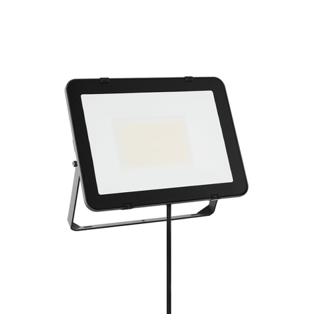 Projecteur LED extérieur LIT by Cardi 3CCT Projecteur LED extérieur noir 100W IP65 sur support métal avec câble