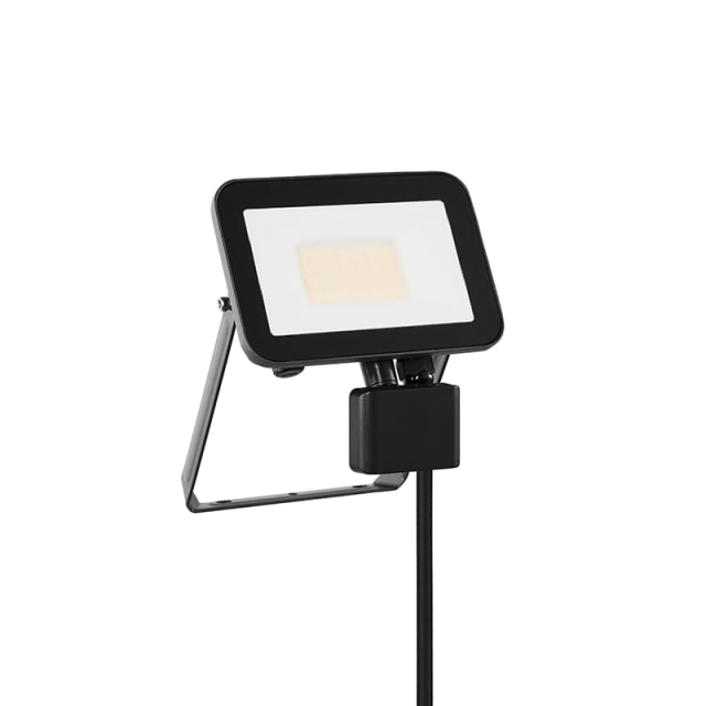 LIT by Cardi Projecteur LED extérieur détecteur mouvement 30W noir Projecteur LED noir 30W avec détecteur de mouvement et support orientable
