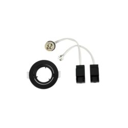 Spot encastrable noir orientable GU10 GU5.3 Ø75 mm avec douilles et ressorts de fixation