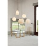 LUMINELLO - Clara vetro giro suspension en verre pyrex 1xE14 230V laiton blanc - SA30102PW