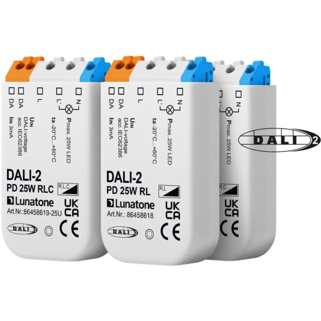 LUNATONE - DALI phase dimmer 3-25W (resistive load) leading/trailing edge R LUNATONE - DALI phase dimmer 3-25W (resistive load) leading/trailing edge R