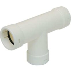 Raccord en T blanc pour tuyau de drainage rigide 20 mm