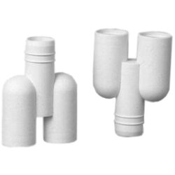 Raccord Y blanc pour tuyau de condensation avec trois embouts cylindriques