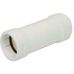 Rallonge droite blanche pour tube d évacuation condensation 20 mm avec joint noir intérieur