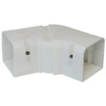 Linum - SPEEDIDUCT COUDE PLAT REGLABLE 105x75mm blanc de 45° à 90° ADP-1526-010 - ADP-1526-010