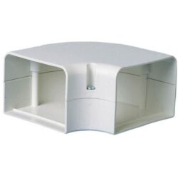 Coude plat 90° blanc pour goulotte SpeediDuct 105 mm raccordement d angle