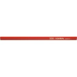 Crayon de menuisier 30 cm rouge, configuration visible