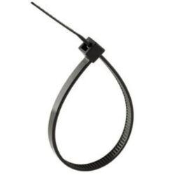 Collier de câblage noir 4,8 x 200 mm, fixation Auto-adhésif