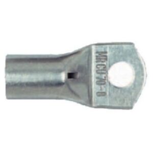 Cosse tubulaire cuivre 25 mm² borne Ø6 mm avec corps sertissable et œillet rond
