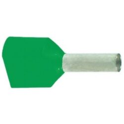 Détails visibles de Embout de câblage double préisolé 2x6 mm² vert pour Embouts de câblage